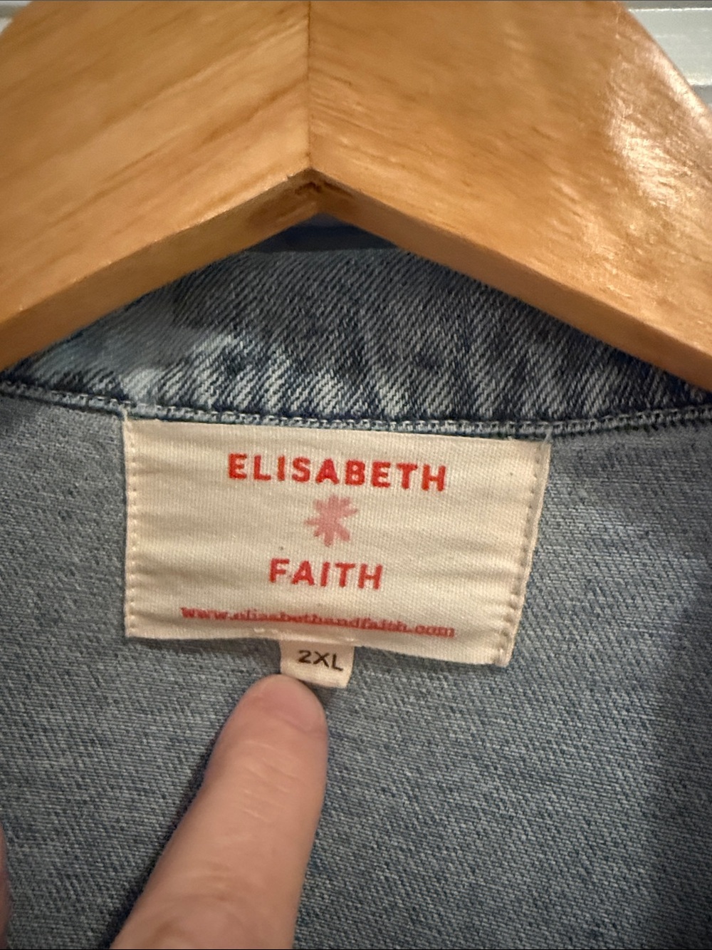 Elizabeth and James Light Blue Star-Print Denim Jacket/flag sequin NWOT - Picture 4 of 5